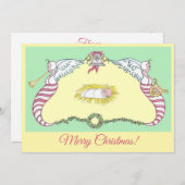 Baby Jesus Cartouche Feestdagenkaart (Voorkant / Achterkant)