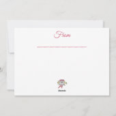 Baby Jesus Cartouche Feestdagenkaart (Achterkant)