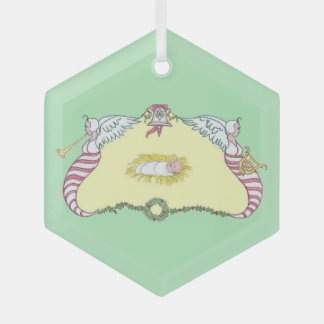 Baby Jesus Cartouche Glas Ornament