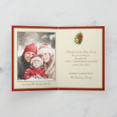 Baby Jesus Catholic Christmas Photo  Feestdagen Kaart (Binnen)