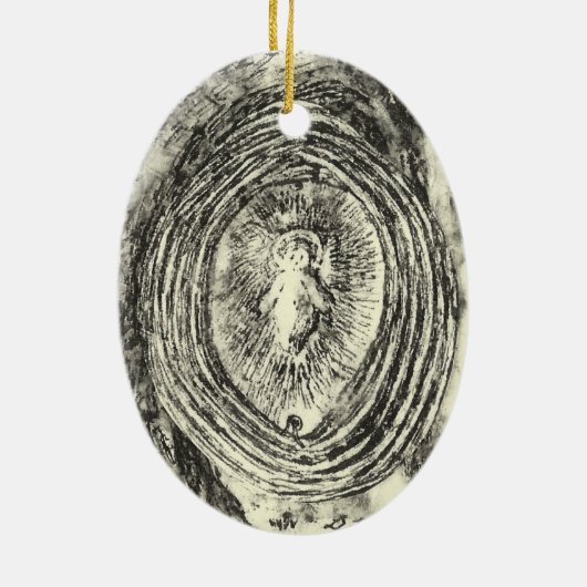 Baby Jesus Ceramic Ornament (Achterkant)