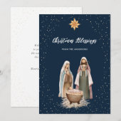 Baby Jesus Christelijke Kerstmis Feestdagenkaart (Voorkant / Achterkant)