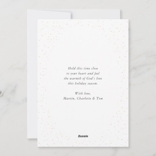 Baby Jesus Christelijke Kerstmis Feestdagenkaart (Achterkant)