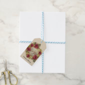 Baby Jesus Christmas Bloemen Religieuze krans Cadeaulabel (Met Touw)