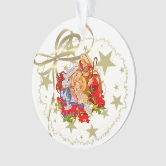 Baby Jesus Circle Tree Ornament (voorkant)