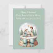 Baby Jesus & Cozy Joy Greeting Card Kaart (Voorkant)