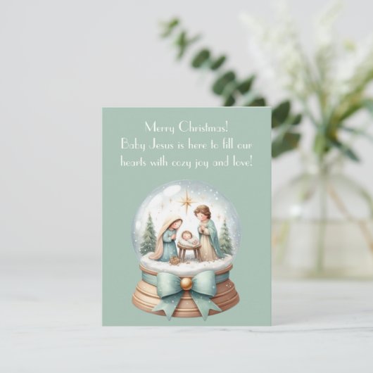 Baby Jesus & Cozy Joy Greeting Card Kaart (Staand voorkant)