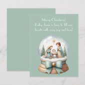 Baby Jesus & Cozy Joy Greeting Card Kaart (Voorkant / Achterkant)
