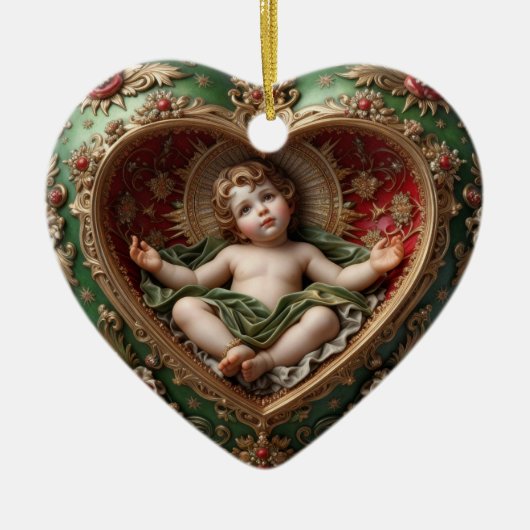 Baby Jesus Cradle of Light Ornament (Voorkant)