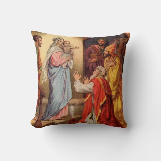  Baby Jesus en de 3 Koningen Kussen (Voorkant)