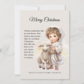 Baby Jesus en lamsfeest Kaart (Achterkant)