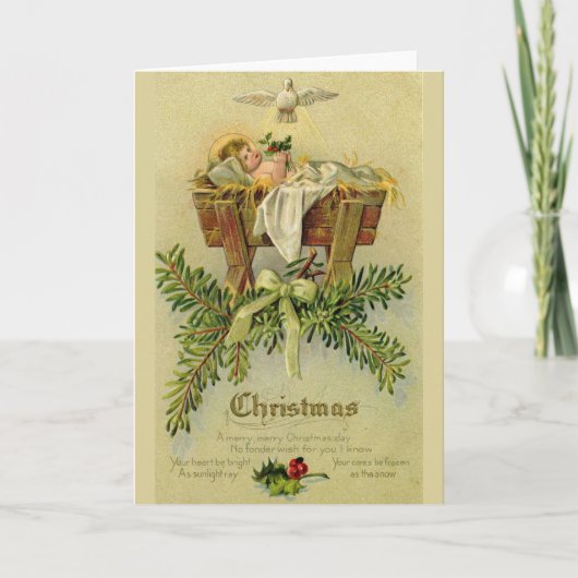 Baby Jesus Feestdagen Kaart (Voorkant)