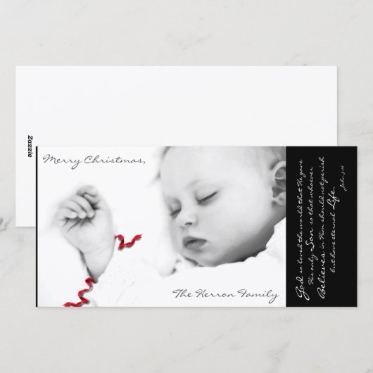 Baby Jesus Feestdagenkaart (Voorkant / Achterkant)