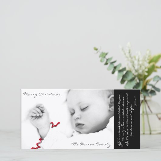 Baby Jesus Feestdagenkaart (Staand voorkant)