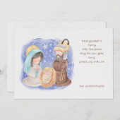 Baby Jesus Geboorte Kerstmis Kaart (Voorkant / Achterkant)