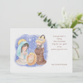 Baby Jesus Geboorte Kerstmis Kaart (Staand voorkant)