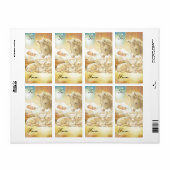 Baby Jesus Geboorte met Lambs & Ezel Cadeau Labels (Full Sheet)