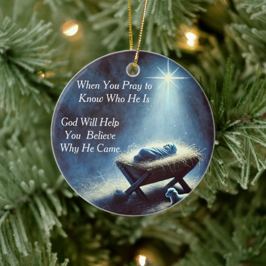 Baby Jesus Geboorte Ornament (Boom)