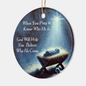 Baby Jesus Geboorte Ornament (Links)