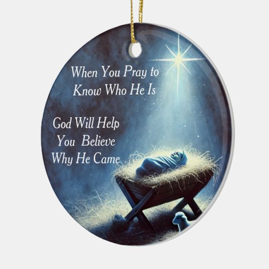 Baby Jesus Geboorte Ornament (Links)