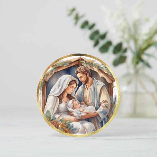 Baby Jesus | Geboorte vakantie Kaart (Staand voorkant)