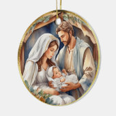 Baby Jesus | Geboorte vakantie Kaart Keramisch Ornament (Links)