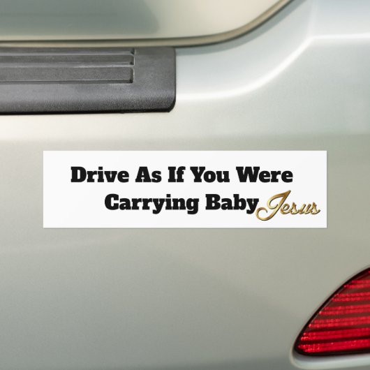 Baby Jesus Humor Religious Funny Christ Bumpersticker (Op auto)
