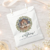 Baby Jesus in de Manger Nativity Favor Bag Bedankzakje (Geknipt)