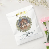 Baby Jesus in de Manger Nativity Favor Bag Bedankzakje (Gezegeld)