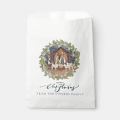 Baby Jesus in de Manger Nativity Favor Bag Bedankzakje (Voorkant)