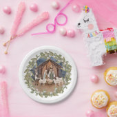 Baby Jesus in de Manger Nativity Paper Bord (Feest)