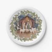 Baby Jesus in de Manger Nativity Paper Bord (Voorkant)