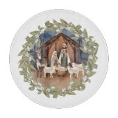 Baby Jesus in de Manger Nativity Snijplank (Voorkant)