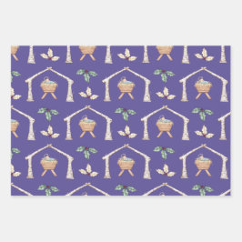 Baby Jesus in Manger Inpakpapier Vel