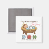 Baby Jesus Jigsaw Puzzle Pattern Game Magnet (Voorkant / Achterkant)