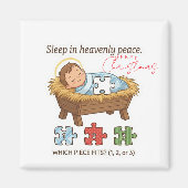Baby Jesus Jigsaw Puzzle Pattern Game Magnet (Voorkant)