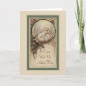 Baby Jesus Kerst Rozen  Kaart (Voorkant)