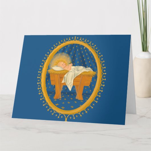 Baby Jesus kerstkaart Kaart (Voorkant)