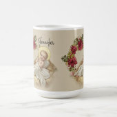 Baby Jesus Kerstmis Floral Wreath Koffiemok (Center)