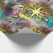 Baby Jesus Kerstmis Waterverf Cadeaupapier (Hoek)