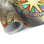 Baby Jesus Kerstmis Waterverf Cadeaupapier (Rol Hoek)