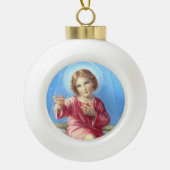 Baby Jesus Kerstversiering Keramische Bal Ornament (Voorkant)
