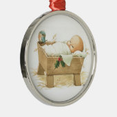 Baby Jesus Kerstversiering Metalen Ornament (Rechts)