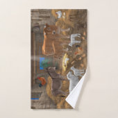 Baby Jesus Manger Heilige Kerstnacht Bad Handdoek (Handdoek)