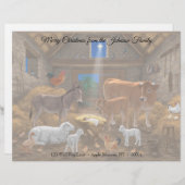 Baby Jesus Manger Heilige Kerstnacht Briefhoofd (Voorkant / Achterkant)