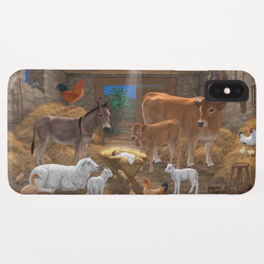 Baby Jesus Manger Heilige Kerstnacht Case-Mate iPhone Case (Achterkant (horizontaal))