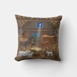 Baby Jesus Manger Heilige Kerstnacht Kussen