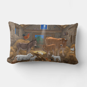 Baby Jesus Manger Heilige Kerstnacht Kussen