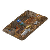 Baby Jesus Manger Heilige Kerstnacht Magneet (Linkerzijde)