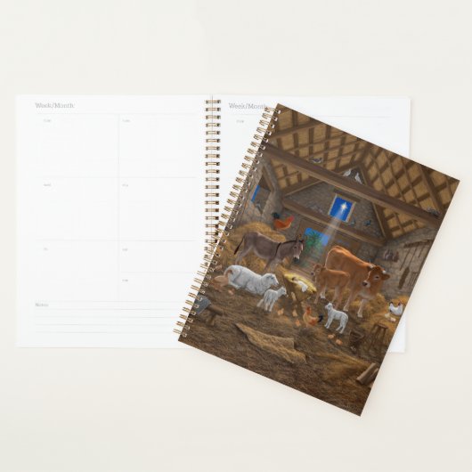 Baby Jesus Manger Heilige Kerstnacht Planner (Display)